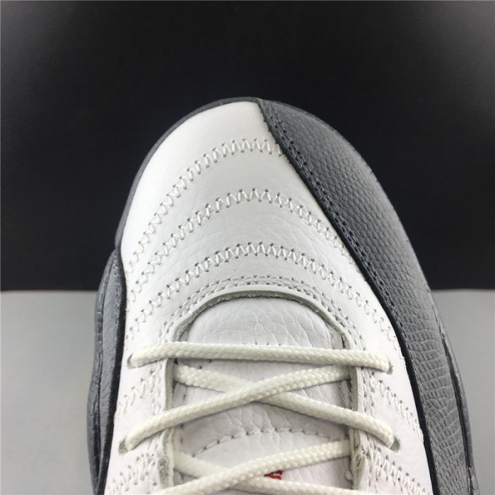 Air Jordan 12 White Dark Grey Gym Red 130690-160