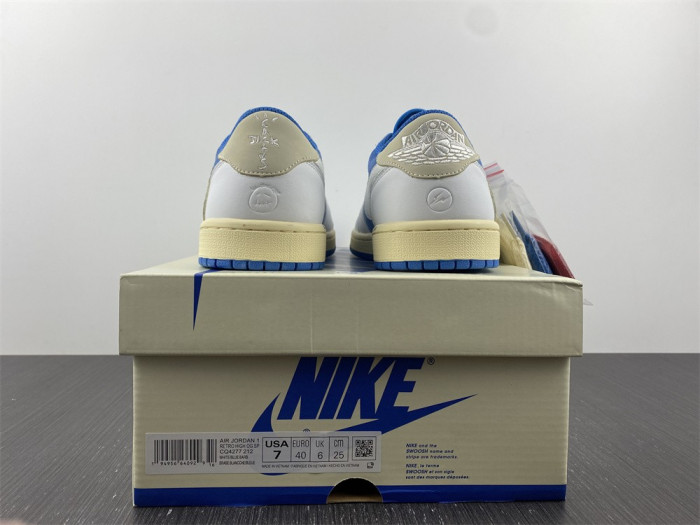 Travis Scott x Air Jordan 1 low Blue white CQ4277-212