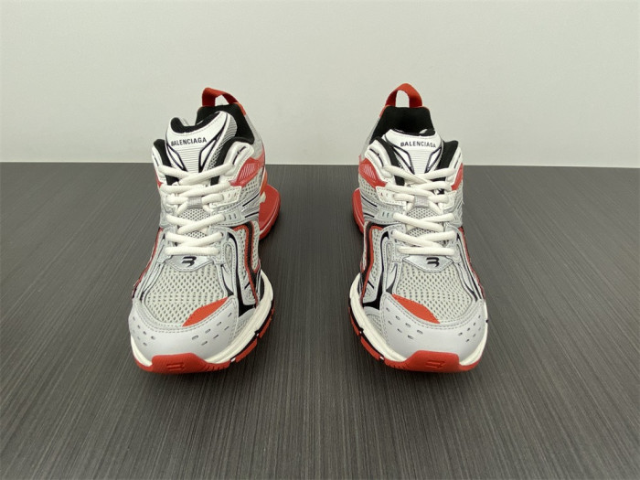 blcg x-pander 6.0 sneaker in red, silver, black and white mesh and nylon w2ra46012