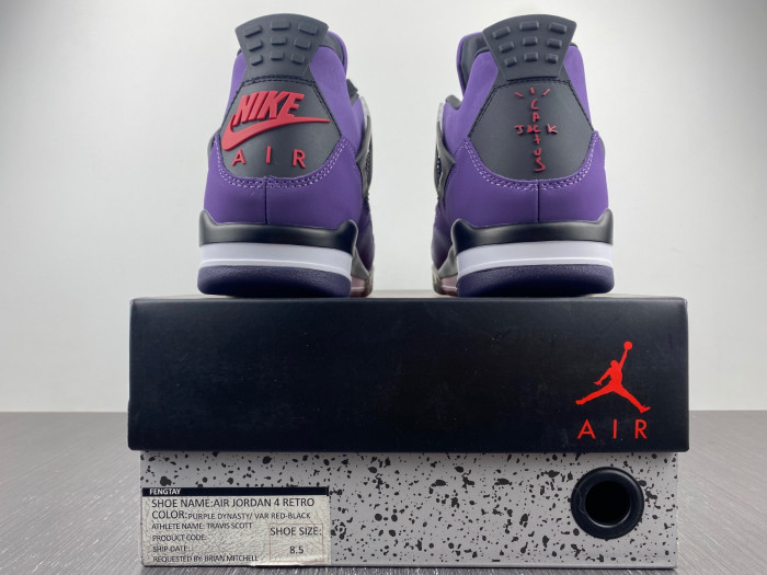 jordan 4 retro travis scott purple aj4-203