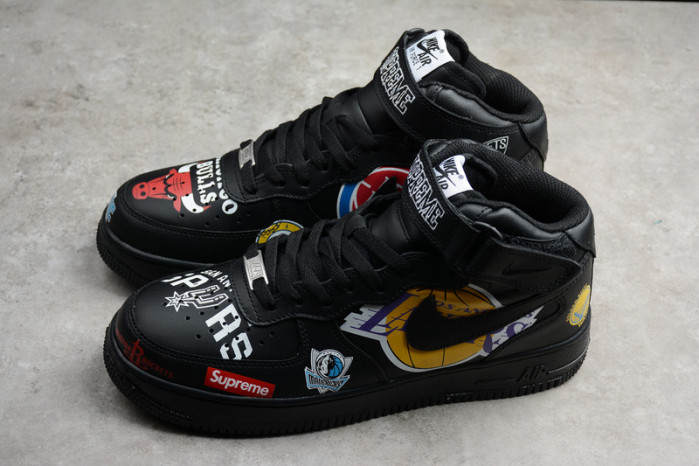 Air Force 1 Mid Supreme NBA Black AQ8017-001