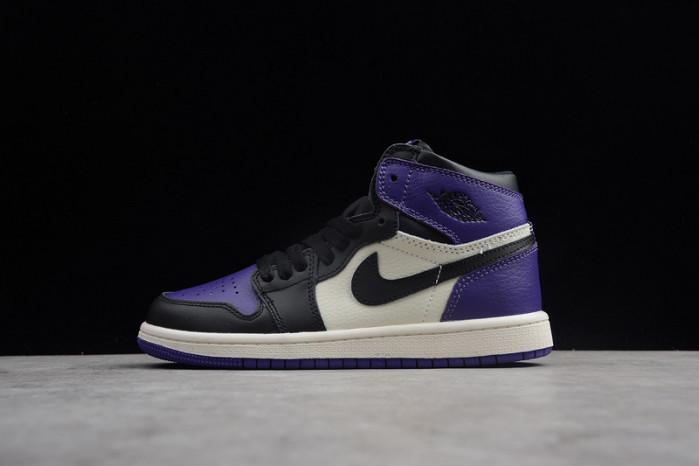 kids air jordan 1 retro high og ''court purple'' 555088-501