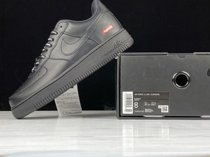 nike air force 1 low su---preme black - cu9225-100-001