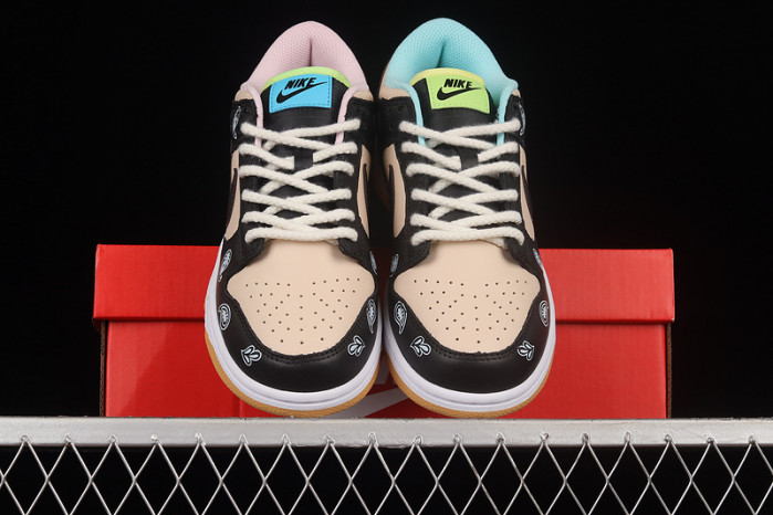 dunk low se black/dark chocolate/copa/pink foam dh0952-001-003