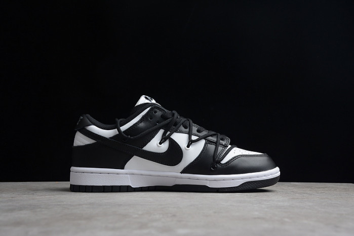 nike dunk low lthr black white ct0856-103