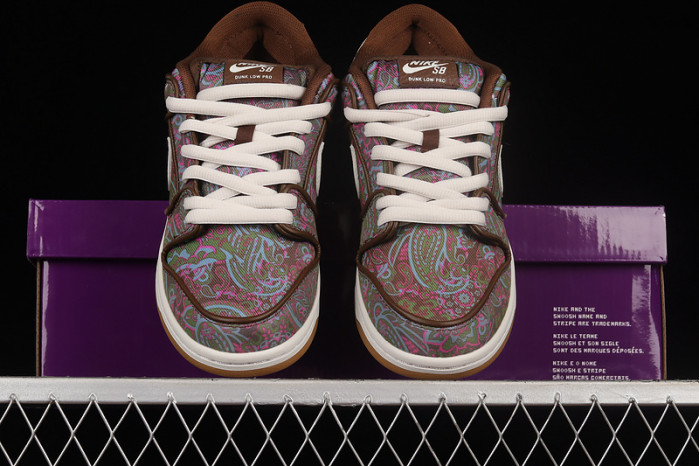 nike sb dunk low pro paisley brown - dh7534-200