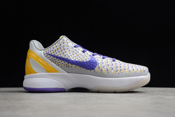 new nike kobe 6 white purple yellow cw2190-105