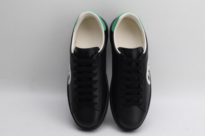 G*u*i low-top black ace interlocking g leather sneaker