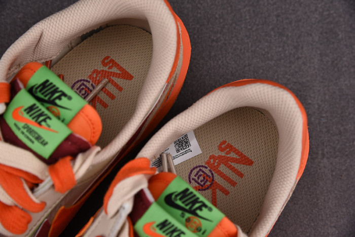 nike ldwaffle clot sacai net orange blaze - dh1347-100