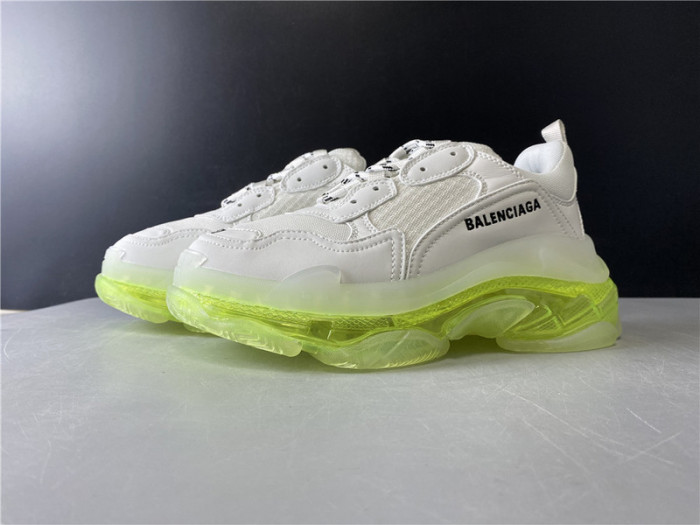blcg sneaker triple.s.gomma fluorescent white 544351 w09o1 0828