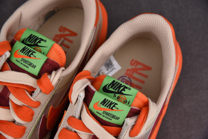nike ldwaffle clot sacai net orange blaze - dh1347-100