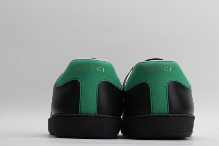 G*u*i low-top black ace interlocking g leather sneaker