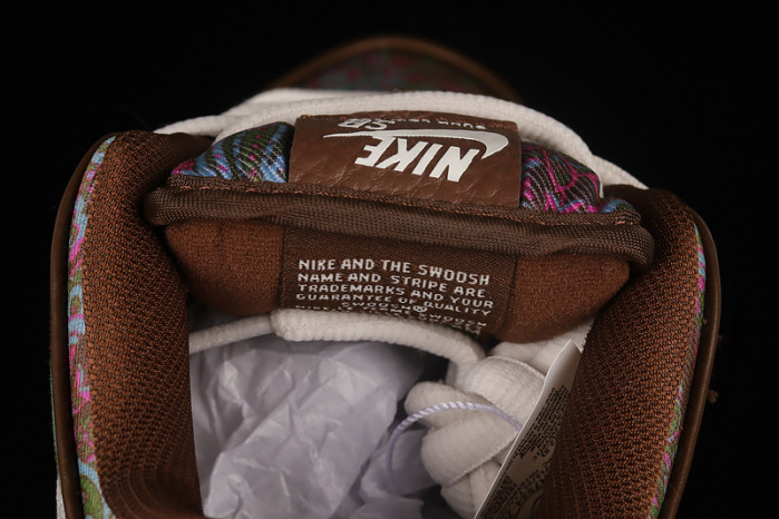 nike sb dunk low pro paisley brown - dh7534-200