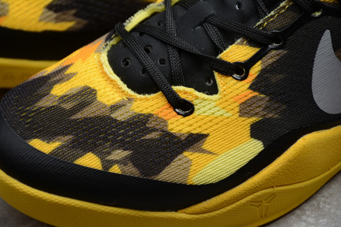 nike zoom kobe 8 viii black yellow grey basketball shoes 555286-077