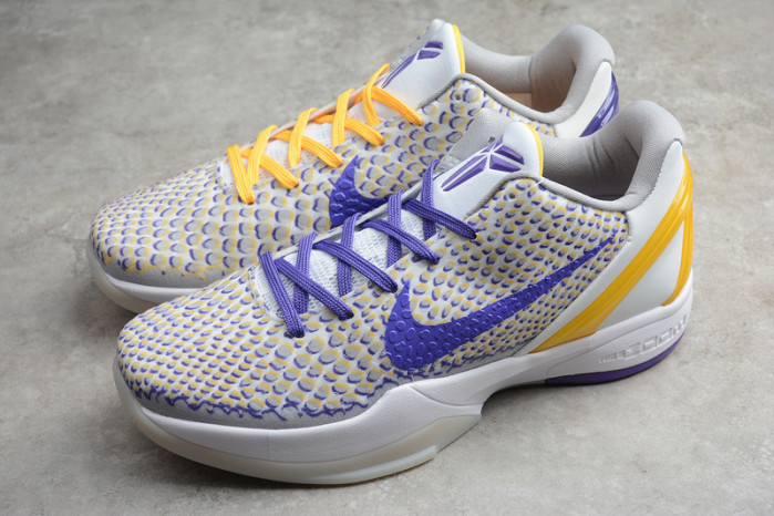 new nike kobe 6 white purple yellow cw2190-105