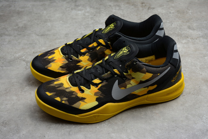 nike zoom kobe 8 viii black yellow grey basketball shoes 555286-077