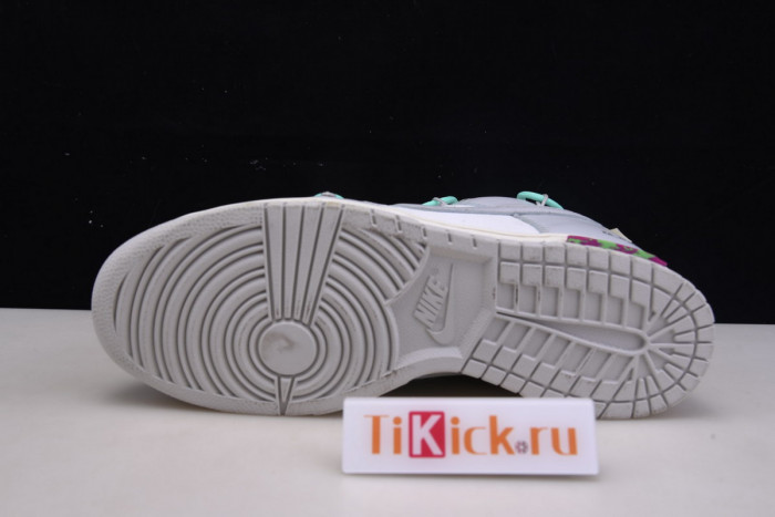 OFW X NIKE SB DUNK LOW 04 OF 50 OW WHITE GREY GREEN DM1602-114