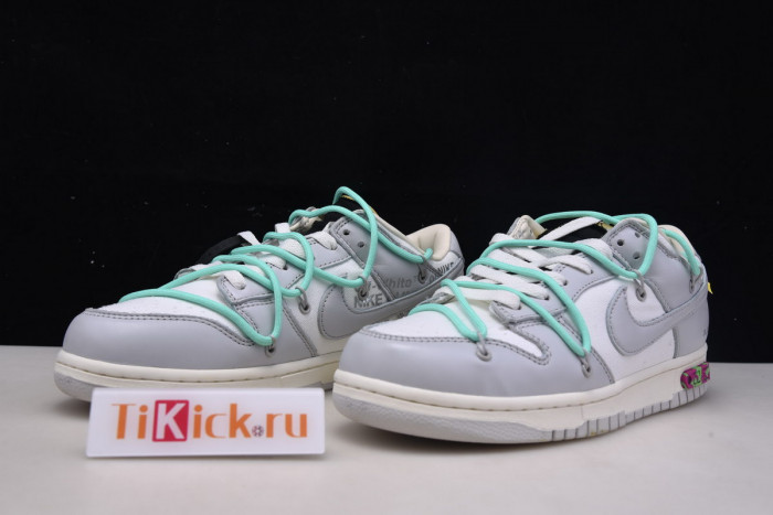 OFW X NIKE SB DUNK LOW 04 OF 50 OW WHITE GREY GREEN DM1602-114