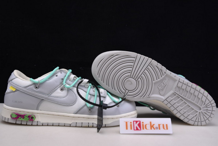 OFW X NIKE SB DUNK LOW 04 OF 50 OW WHITE GREY GREEN DM1602-114