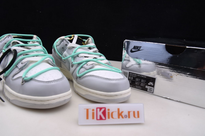 OFW X NIKE SB DUNK LOW 04 OF 50 OW WHITE GREY GREEN DM1602-114