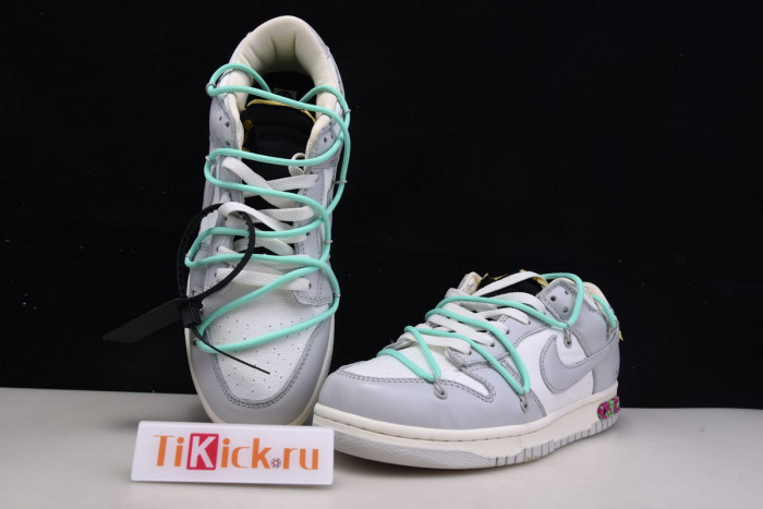 OFW X NIKE SB DUNK LOW 04 OF 50 OW WHITE GREY GREEN DM1602-114