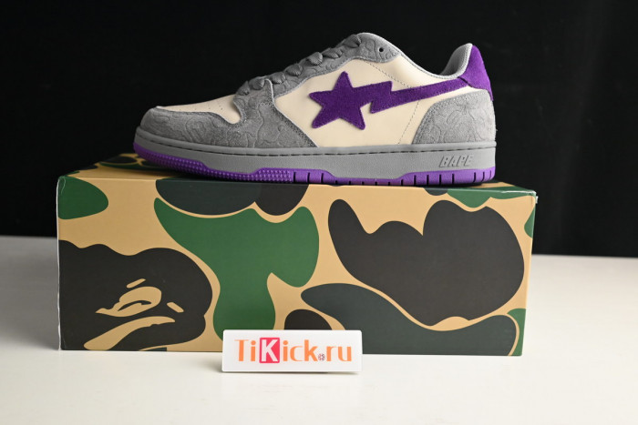 bape sta sk8 to nigo dark grey/beige/purple 1g801009121301