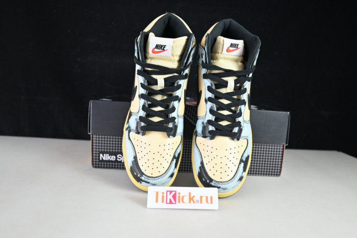 nike dunk high 1985 black acid wash - dd9404-700