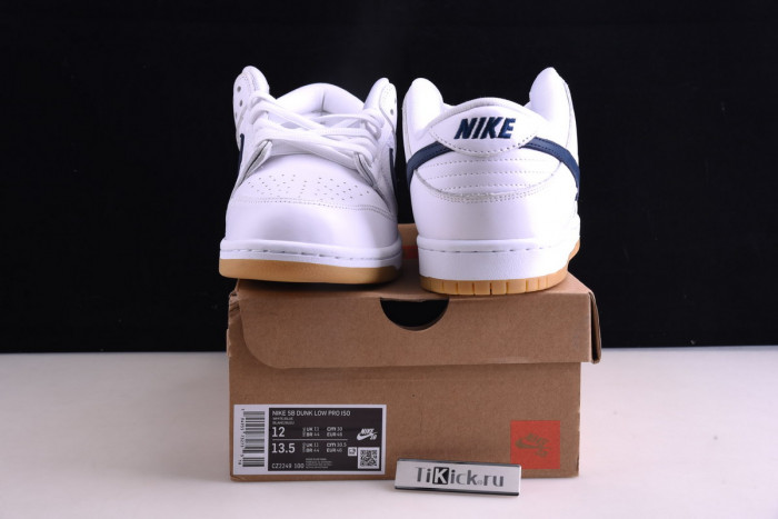 nike sb dunk low orange label white navy cz2249-100