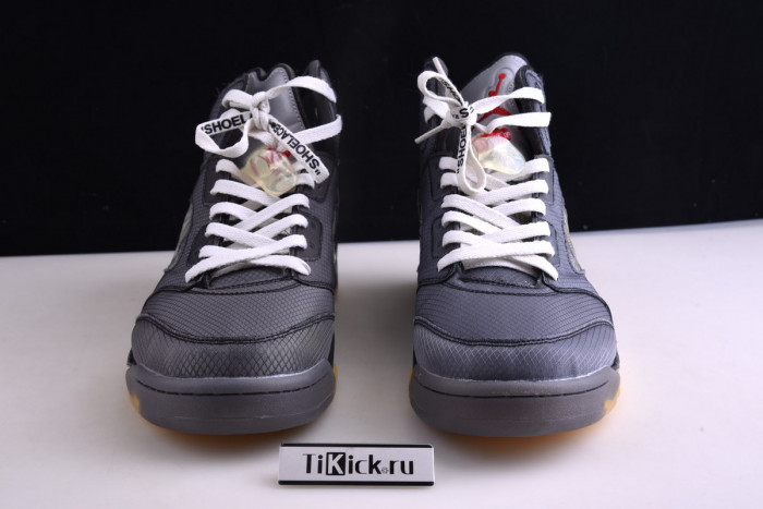 air jordan 5 retro ofw black/muslin-fire red ct8480-001